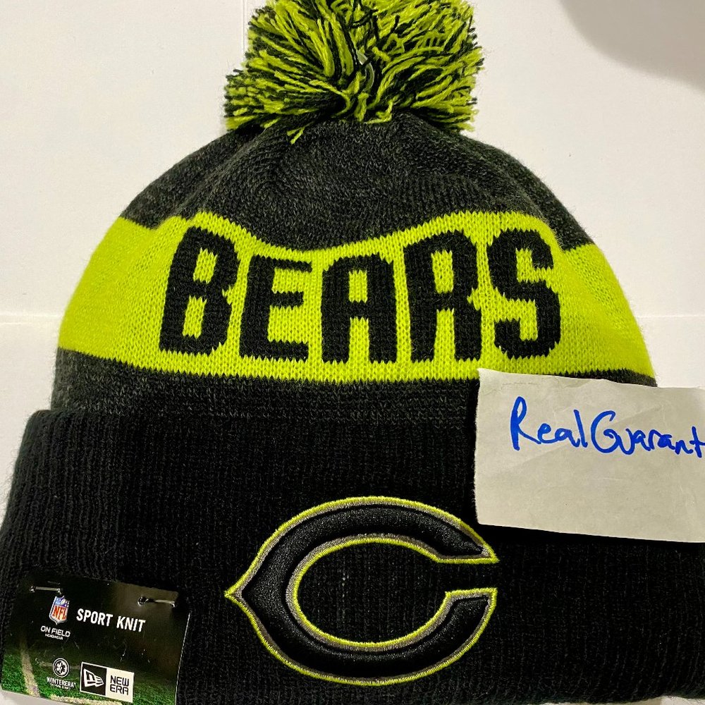 RARE 100% New Era 2016 Chicago Bears BLACK ALT Sport Knit Hat NFL Beanie Winter - Picture 2 of 4